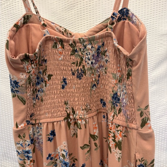 Coquette Bustier Pink Floral Jumpsuit Wide Leg Women's Size Medium - Picture 4 of 6